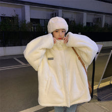 Load image into Gallery viewer, Women Stand Collar Lamb Wool Thickened Cotton Coat Cotton Padded Jacket Fashionable Loose Warm Winter Coat
