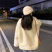 Load image into Gallery viewer, Women Stand Collar Lamb Wool Thickened Cotton Coat Cotton Padded Jacket Fashionable Loose Warm Winter Coat
