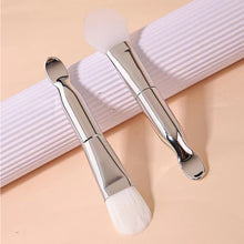 Load image into Gallery viewer, Double Head Facial Mask Brush Tongue Type Soft Hair Electroplating Facial Mask Brush Silicone Smearing Facial Mask Brush
