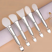 Load image into Gallery viewer, Double Head Facial Mask Brush Tongue Type Soft Hair Electroplating Facial Mask Brush Silicone Smearing Facial Mask Brush

