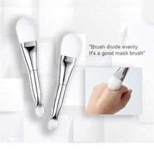 Load image into Gallery viewer, Double Head Facial Mask Brush Tongue Type Soft Hair Electroplating Facial Mask Brush Silicone Smearing Facial Mask Brush
