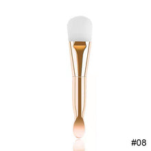 Load image into Gallery viewer, Double Head Facial Mask Brush Tongue Type Soft Hair Electroplating Facial Mask Brush Silicone Smearing Facial Mask Brush
