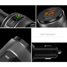 Load image into Gallery viewer, Car Charger Car Bluetooth Player U Disk QC3.0 Car Charger Hands-free FM FM Receiver FM Transmitter C57 Car MP3 Dual Port
