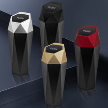 Load image into Gallery viewer, 1PC Car Trash Can Car Dustbin Diamond Design Leakproof Vehicle Trash Bin With Lid Garbage Bin For Automotive Car &amp; Home
