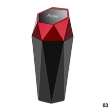 Load image into Gallery viewer, 1PC Car Trash Can Car Dustbin Diamond Design Leakproof Vehicle Trash Bin With Lid Garbage Bin For Automotive Car &amp; Home
