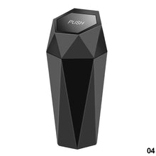 Load image into Gallery viewer, 1PC Car Trash Can Car Dustbin Diamond Design Leakproof Vehicle Trash Bin With Lid Garbage Bin For Automotive Car &amp; Home
