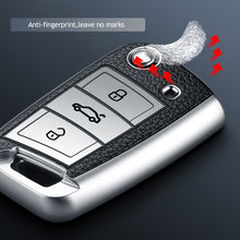 Load image into Gallery viewer, Leather TPU Car Key Case Cover Fob For VW Volkswagen Polo Tiguan Passat Golf MK Jetta Skoda Kodiaq Superb Octavia Seat
