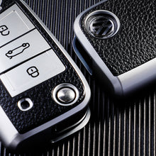 Load image into Gallery viewer, Leather TPU Car Key Case Cover Fob For VW Volkswagen Polo Tiguan Passat Golf MK Jetta Skoda Kodiaq Superb Octavia Seat
