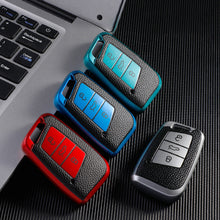 Load image into Gallery viewer, Leather TPU Car Key Case Cover Fob For VW Volkswagen Polo Tiguan Passat Golf MK Jetta Skoda Kodiaq Superb Octavia Seat
