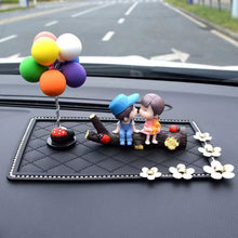 Load image into Gallery viewer, Cute Car Accessories Cartoon Couples Action Figure Figurines Balloon Ornament Auto Interior Dashboard for Girls Gifts
