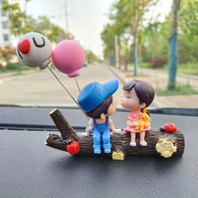 Load image into Gallery viewer, Cute Car Accessories Cartoon Couples Action Figure Figurines Balloon Ornament Auto Interior Dashboard for Girls Gifts
