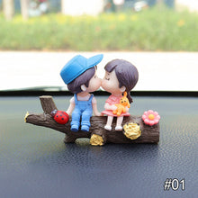 Load image into Gallery viewer, Cute Car Accessories Cartoon Couples Action Figure Figurines Balloon Ornament Auto Interior Dashboard for Girls Gifts

