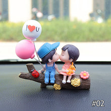 Load image into Gallery viewer, Cute Car Accessories Cartoon Couples Action Figure Figurines Balloon Ornament Auto Interior Dashboard for Girls Gifts
