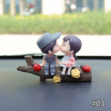 Load image into Gallery viewer, Cute Car Accessories Cartoon Couples Action Figure Figurines Balloon Ornament Auto Interior Dashboard for Girls Gifts
