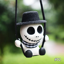 Load image into Gallery viewer, Swing Skull Car Interior Decoration Halloween Pendant Figurine Swing Auto Rearview Mirror Pendants Ornaments For Car Accessories
