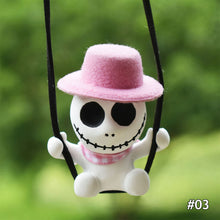 Load image into Gallery viewer, Swing Skull Car Interior Decoration Halloween Pendant Figurine Swing Auto Rearview Mirror Pendants Ornaments For Car Accessories
