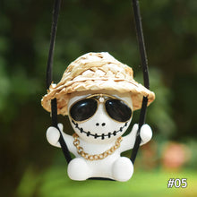 Load image into Gallery viewer, Swing Skull Car Interior Decoration Halloween Pendant Figurine Swing Auto Rearview Mirror Pendants Ornaments For Car Accessories
