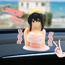 Load image into Gallery viewer, Cute Anime Chest Shaking Girls Car Ornaments Cartoon Kawaii Statue Car Dashboard Accessories Sexy Doll Figurine Car Decorations
