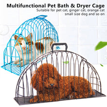 Load image into Gallery viewer, Anti-grab Kitten Washing Bath Metal Cage 2 Doors Cat Shower Hair Dryer Box Lightweight For Small Dogs Cat Pet Supplies
