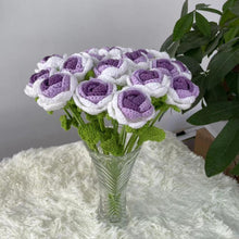 Load image into Gallery viewer, 1pc Knit Flower Hand-Knitted Fake Flowers Hand-woven Rose Tulips Sunflower Daisy Wedding Decoration Valentine's Mother's Teacher's Day Gift Creative Knitting Bouquet

