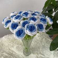 Load image into Gallery viewer, 1pc Knit Flower Hand-Knitted Fake Flowers Hand-woven Rose Tulips Sunflower Daisy Wedding Decoration Valentine's Mother's Teacher's Day Gift Creative Knitting Bouquet
