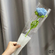 Load image into Gallery viewer, 1pc Knit Flower Hand-Knitted Fake Flowers Hand-woven Rose Tulips Sunflower Daisy Wedding Decoration Valentine's Mother's Teacher's Day Gift Creative Knitting Bouquet
