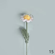 Load image into Gallery viewer, 1pc Knit Flower Hand-Knitted Fake Flowers Hand-woven Rose Tulips Sunflower Daisy Wedding Decoration Valentine's Mother's Teacher's Day Gift Creative Knitting Bouquet

