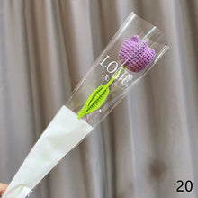 Load image into Gallery viewer, 1pc Knit Flower Hand-Knitted Fake Flowers Hand-woven Rose Tulips Sunflower Daisy Wedding Decoration Valentine's Mother's Teacher's Day Gift Creative Knitting Bouquet
