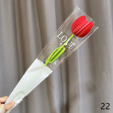 Load image into Gallery viewer, 1pc Knit Flower Hand-Knitted Fake Flowers Hand-woven Rose Tulips Sunflower Daisy Wedding Decoration Valentine's Mother's Teacher's Day Gift Creative Knitting Bouquet
