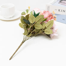 Load image into Gallery viewer, 6 Forks/Bouquet Artificial Flower Silk Rose Fake Flowers Artificial Plant Decorative Flowers Home Decor Wedding Decoration
