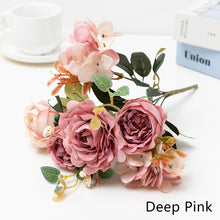 Load image into Gallery viewer, 6 Forks/Bouquet Artificial Flower Silk Rose Fake Flowers Artificial Plant Decorative Flowers Home Decor Wedding Decoration
