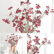 Load image into Gallery viewer, Luxury Cranberry Artificiales Blueberry Fake Berries Bouquet Silk Rose Artificial Plant Decorative Flowers Home Decor Wedding Decoration
