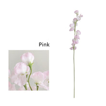 Load image into Gallery viewer, Artificial Flower Bouquet Silk Sweet Pea Fake Flowers Artificial Plant Decorative Flowers Home Decor Wedding Decoration
