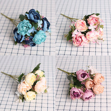 Load image into Gallery viewer, 7 Forks/Bouquet Artificial Flower Silk Peony Fake Flowers Artificial Plant Decorative Flowers Home Decor Wedding Decoration
