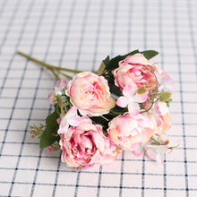 Load image into Gallery viewer, 7 Forks/Bouquet Artificial Flower Silk Peony Fake Flowers Artificial Plant Decorative Flowers Home Decor Wedding Decoration
