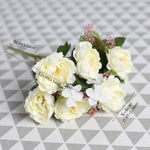 Load image into Gallery viewer, 7 Forks/Bouquet Artificial Flower Silk Peony Fake Flowers Artificial Plant Decorative Flowers Home Decor Wedding Decoration
