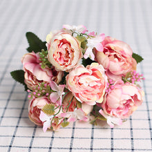 Load image into Gallery viewer, 7 Forks/Bouquet Artificial Flower Silk Peony Fake Flowers Artificial Plant Decorative Flowers Home Decor Wedding Decoration
