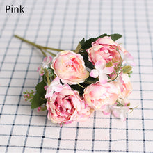 Load image into Gallery viewer, 7 Forks/Bouquet Artificial Flower Silk Peony Fake Flowers Artificial Plant Decorative Flowers Home Decor Wedding Decoration
