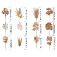 Load image into Gallery viewer, Gold -Tone Series Plastic Artificial Flowers Eucalyptus Ginkgo Leaf Coins Leaf Heart Grass Wedding Festival Decoration
