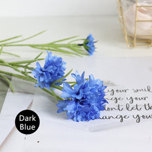 Load image into Gallery viewer, 3 Forks/Bouquet Artificial Flower Silk Cornflower Fake Flowers Artificial Plant Decorative Flowers Home Decor Wedding Decoration
