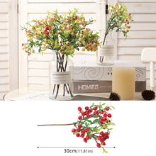 Load image into Gallery viewer, Luxury Cranberry Artificiales Blueberry Fake Berries Bouquet Silk Rose Artificial Plant Decorative Flowers Home Decor Wedding Decoration
