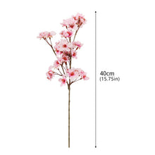 Load image into Gallery viewer, Artificial Flower Bouquet Silk Peach Blossom Fake Flowers Artificial Plant Decorative Flowers Home Decor Wedding Decoration
