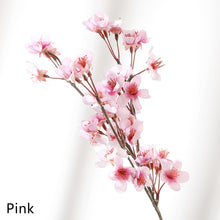 Load image into Gallery viewer, Artificial Flower Bouquet Silk Peach Blossom Fake Flowers Artificial Plant Decorative Flowers Home Decor Wedding Decoration
