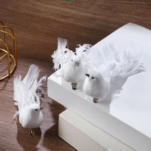 Load image into Gallery viewer, Artificial Pigeon Birds Clip Love Peace Doves Simulation Feather Pigeon Fake White Bird Simulation Figurines Foam Mondel Home Table Garden Decoration Gift Tree Craft
