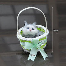 Load image into Gallery viewer, Simulation Cat Hanging Basket Plush Model Soundable Animal Static Stuffed Realistic Cat Table Decoration Party Festival Kid Gift Soft Baby Toys
