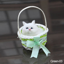 Load image into Gallery viewer, Simulation Cat Hanging Basket Plush Model Soundable Animal Static Stuffed Realistic Cat Table Decoration Party Festival Kid Gift Soft Baby Toys
