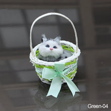 Load image into Gallery viewer, Simulation Cat Hanging Basket Plush Model Soundable Animal Static Stuffed Realistic Cat Table Decoration Party Festival Kid Gift Soft Baby Toys

