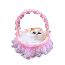 Load image into Gallery viewer, Simulation Cat Hanging Basket Plush Model Soundable Animal Static Stuffed Realistic Cat Table Decoration Party Festival Kid Gift Soft Baby Toys
