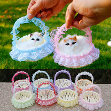 Load image into Gallery viewer, Simulation Cat Hanging Basket Plush Model Soundable Animal Static Stuffed Realistic Cat Table Decoration Party Festival Kid Gift Soft Baby Toys
