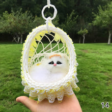 Load image into Gallery viewer, Simulation Cat Hanging Basket Plush Model Soundable Animal Static Stuffed Realistic Cat Table Decoration Party Festival Kid Gift Soft Baby Toys
